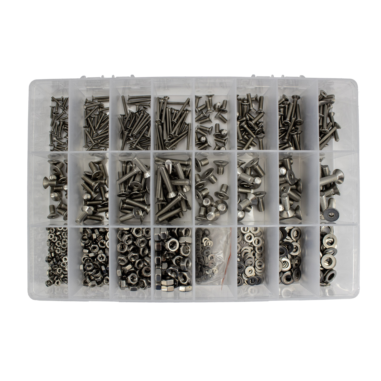 Kit de vis à tête fraisée à six pans creux 940 pièces – Image 2