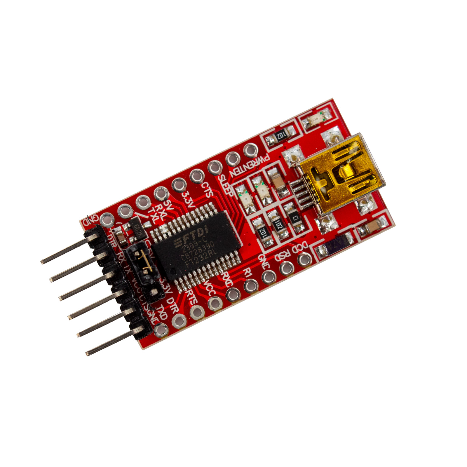 Adaptateur série Mini USB vers TTL 3,3V/5V – compatible FT232RL – Image 2