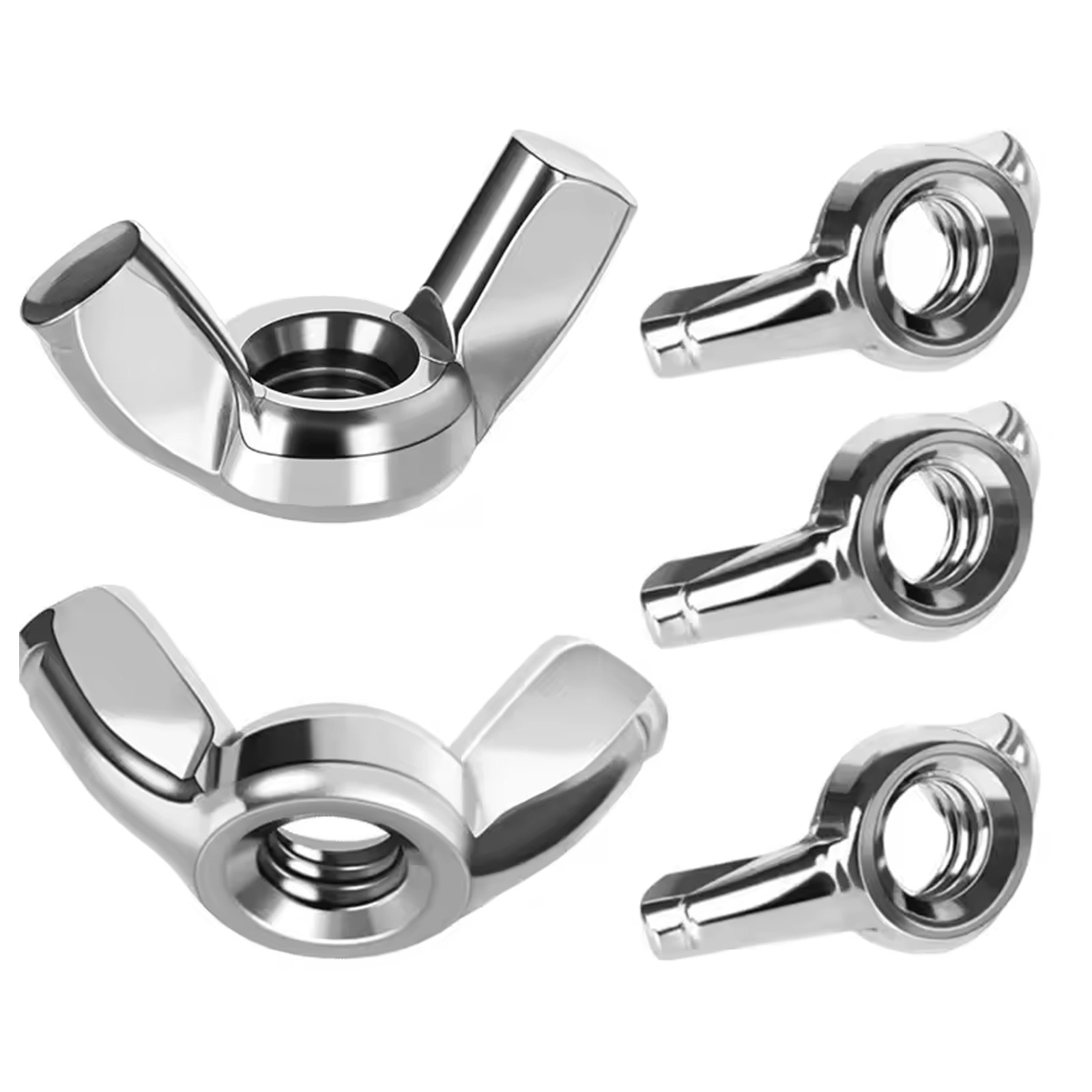 10x écrou à ailes M3 acier inoxydable 304 DIN315 – Image 2