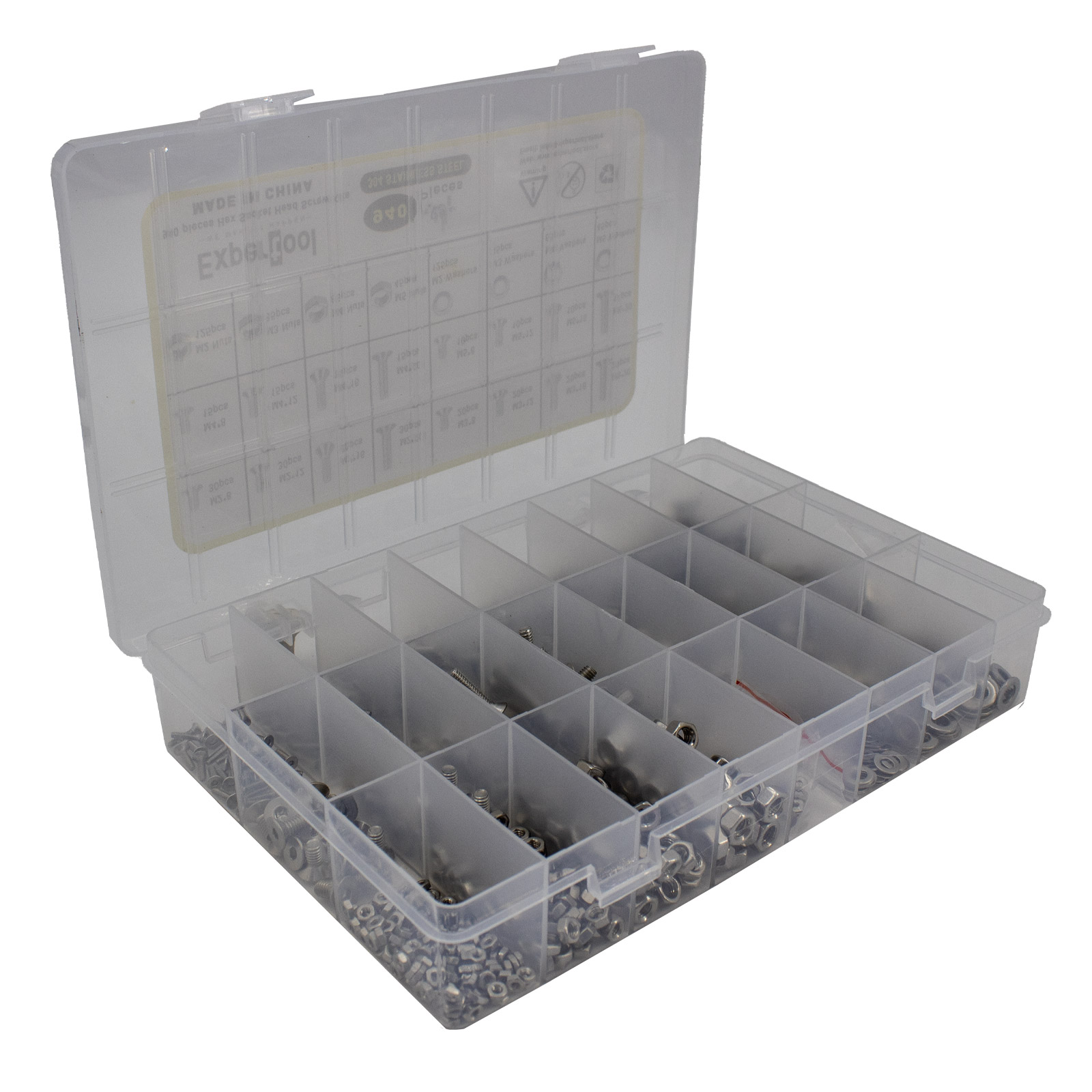 Kit de vis à tête fraisée à six pans creux 940 pièces