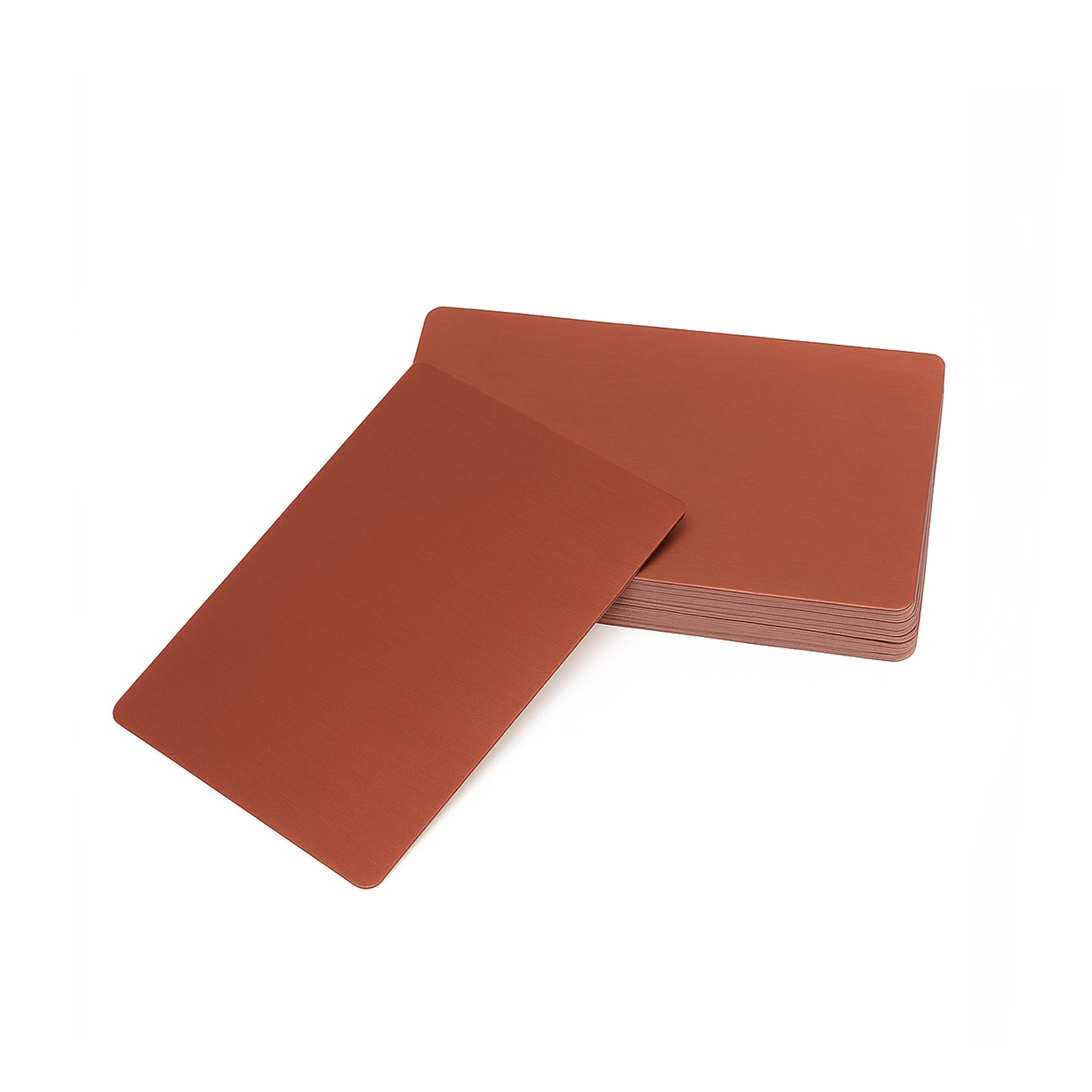 50x cartes de visite métalliques brutes or rosé – Image 2