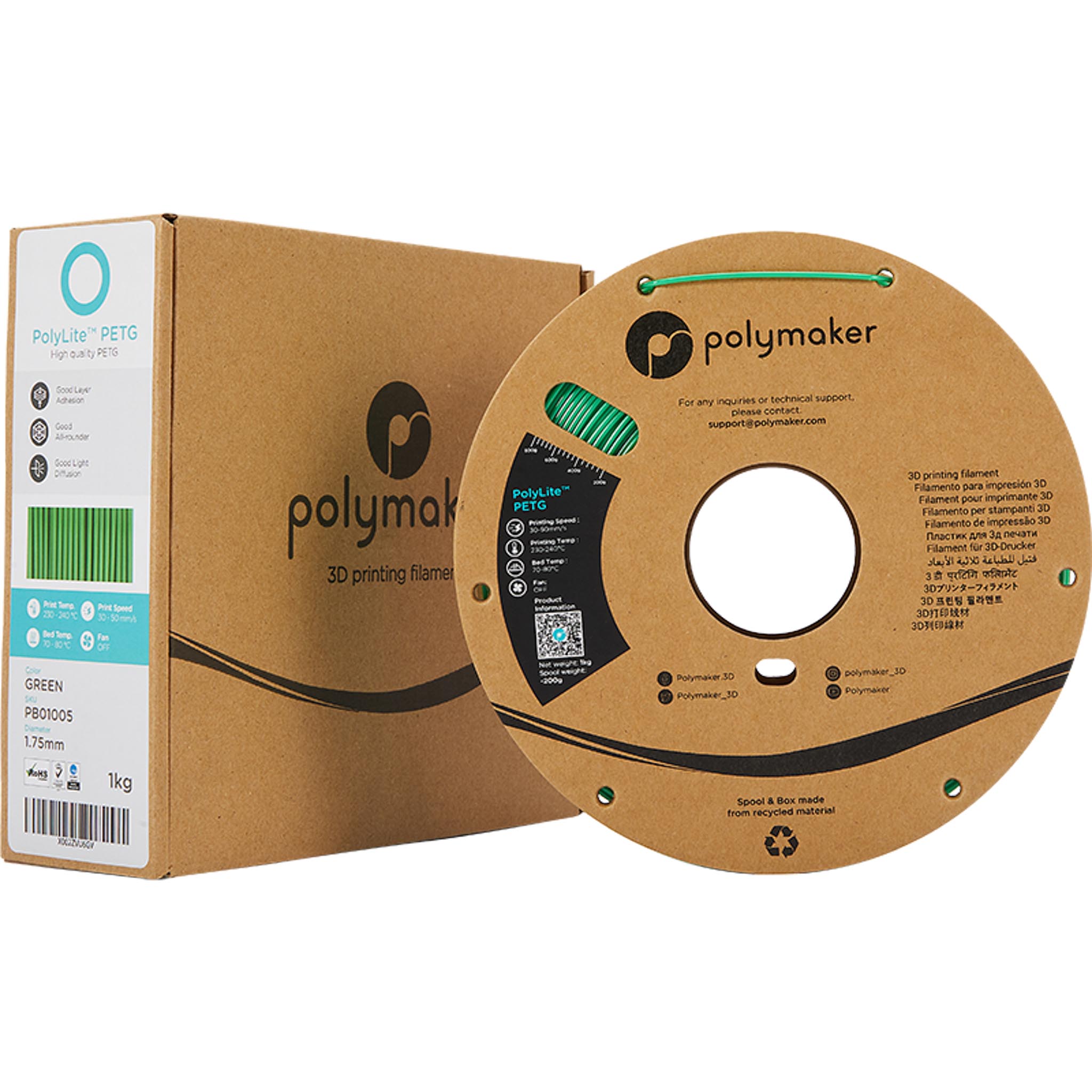 Filament Polymaker PolyLite PETG Vert 1,75 mm 1 kg – Image 7
