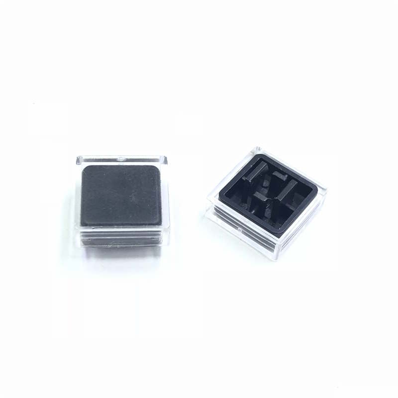 10x A14 coiffes de touches noires + capuchons de protection transparents – compatibles avec des boutons 12×12×7,3 mm