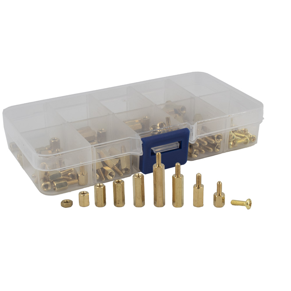 Écarteurs en laiton M2.5 120 pièces en assortiment