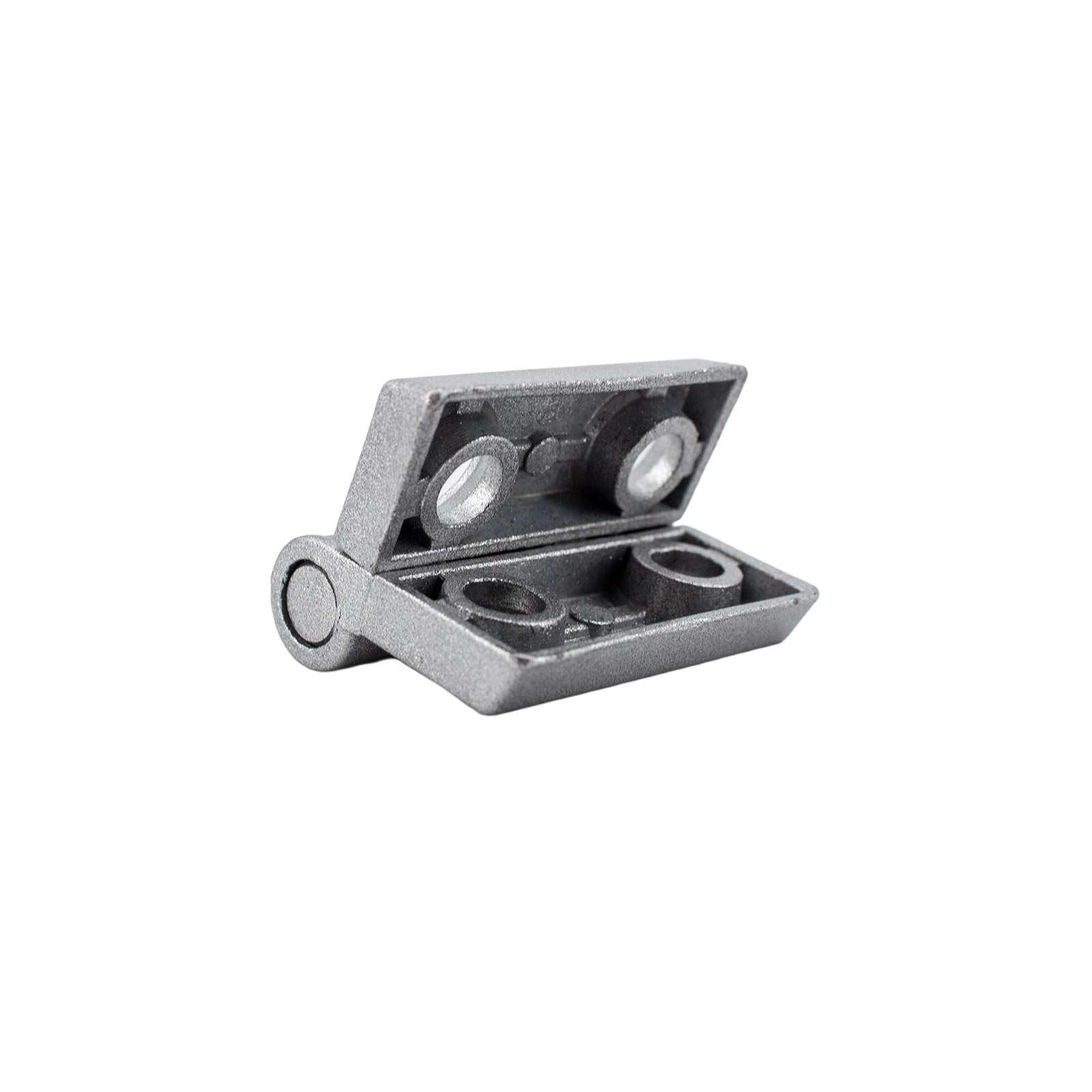 2x charnières métalliques pour profilés aluminium 3030 argent – Image 2