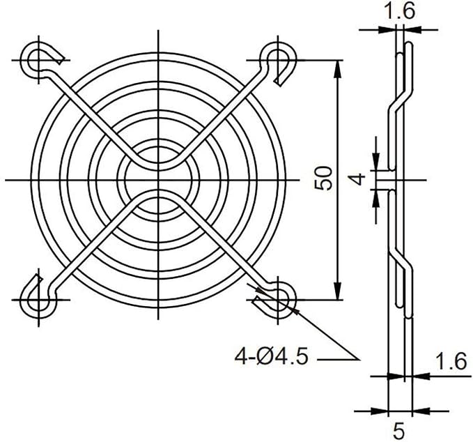 Grille de ventilateur 60x60mm pour ventilateur axial – Image 2