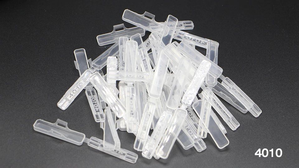 100 marqueurs de câbles transparents 40x10 mm