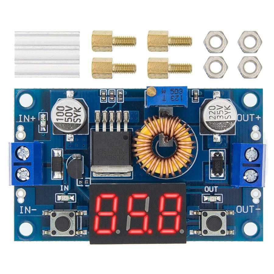 Convertisseur abaisseur DC 5-36V vers 1,25-32V 5A avec affichage LED 3 bits et port USB