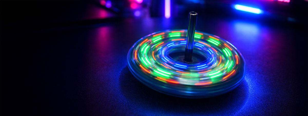 Bannière toupie LED