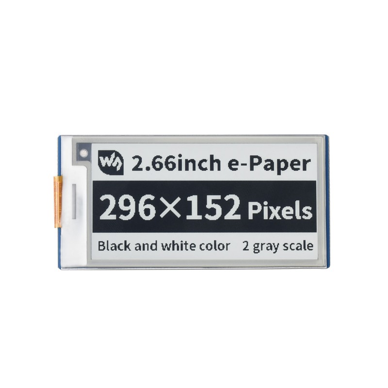Module d'affichage E-Paper Waveshare 2,66" pour Raspberry Pi Pico