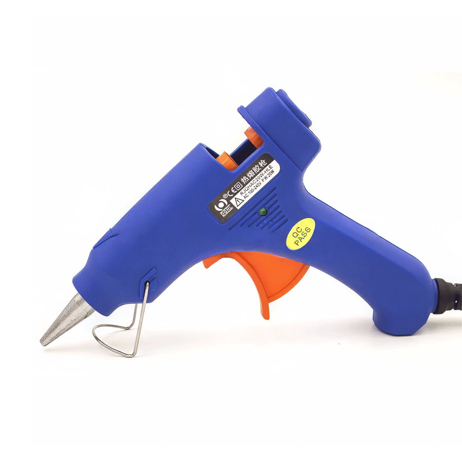 Pistolet à colle chaude 20 W avec élément chauffant PTC pour bâtons de colle de 7 mm