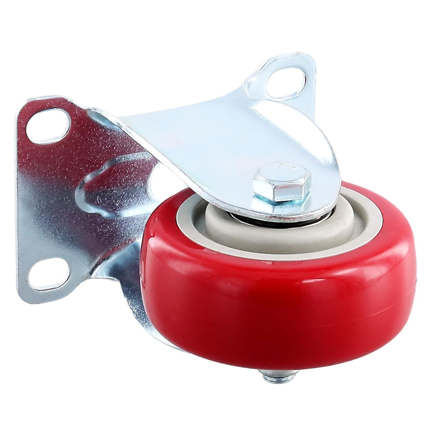 Roulette de transport 75 mm fixe rouge jusqu'à 90 kg de charge