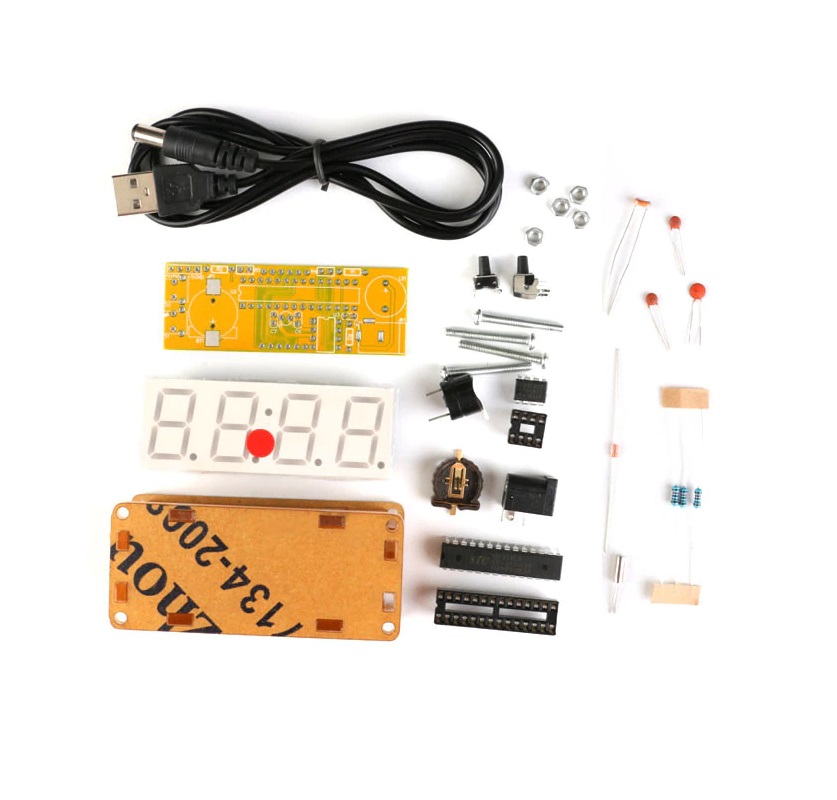 Kit horloge électronique avec affichage 4 bits rouge – Image 3