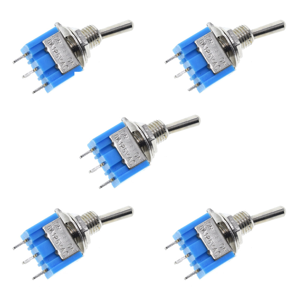 5x interrupteurs à bascule SPDT 3A 250V MTS-102 Ein-Ein
