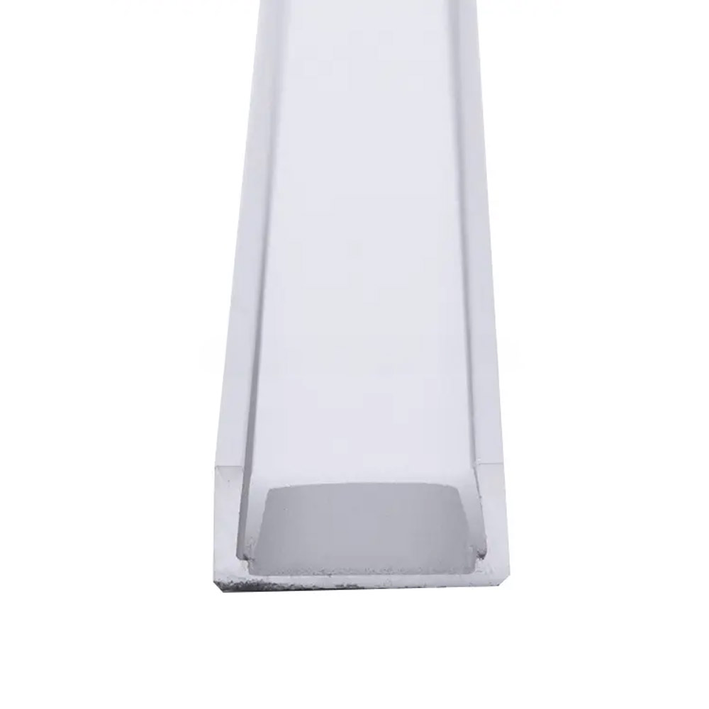 Profilé en aluminium pour LED 1 m plat 15x7 mm avec couvercle argent – Image 3