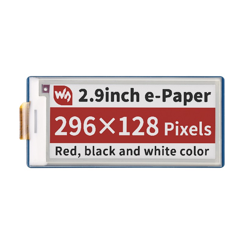 Waveshare Module d'affichage E-Paper 2,9" (B) pour Raspberry Pi Pico 3 couleurs