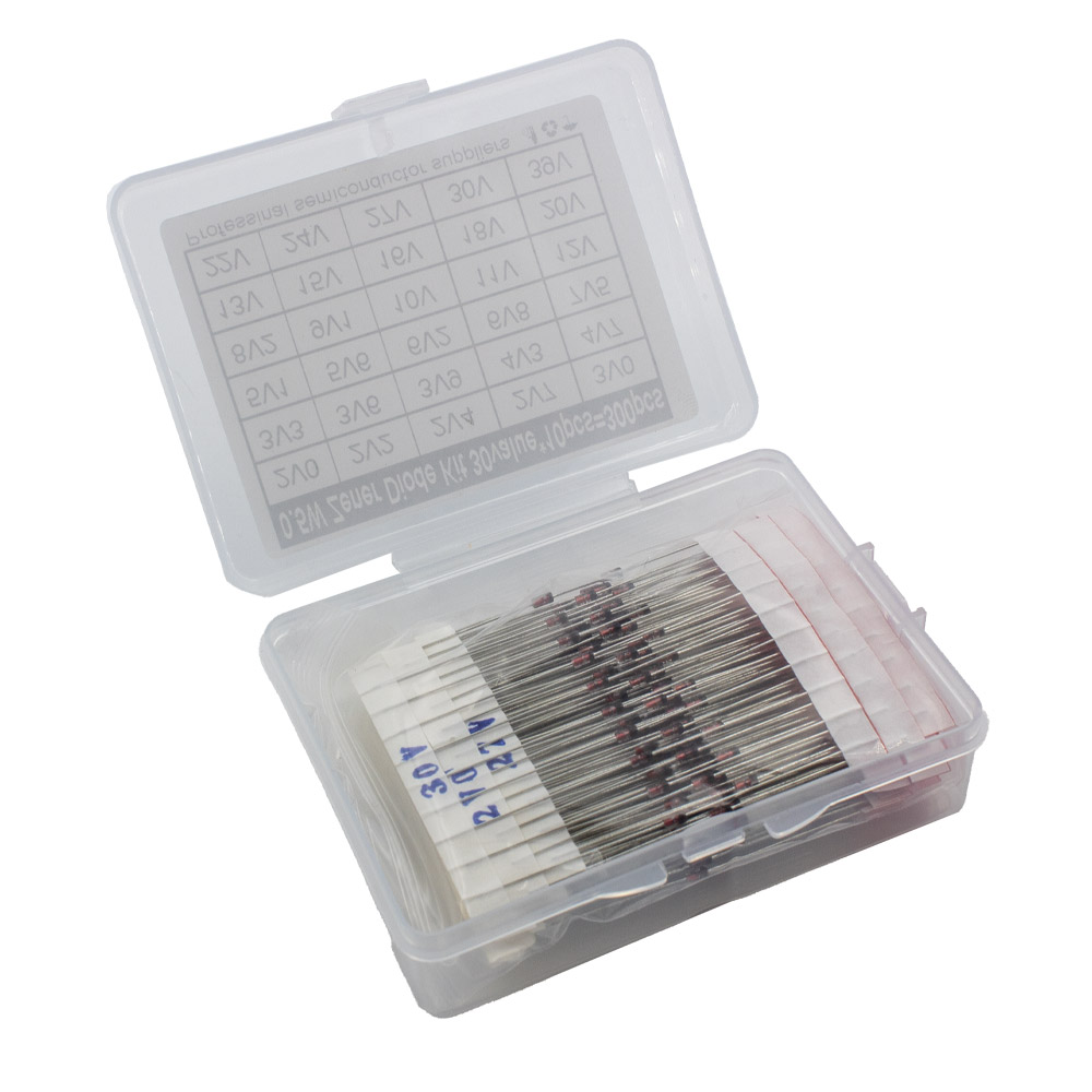Kit de diodes Zener 300 pièces 30 valeurs 0,5W 2V0-39V