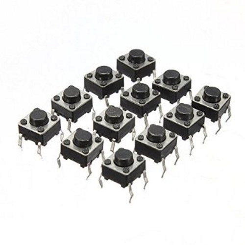 50 Boutons poussoirs miniatures / Interrupteurs tactiles 6x6x4,3mm