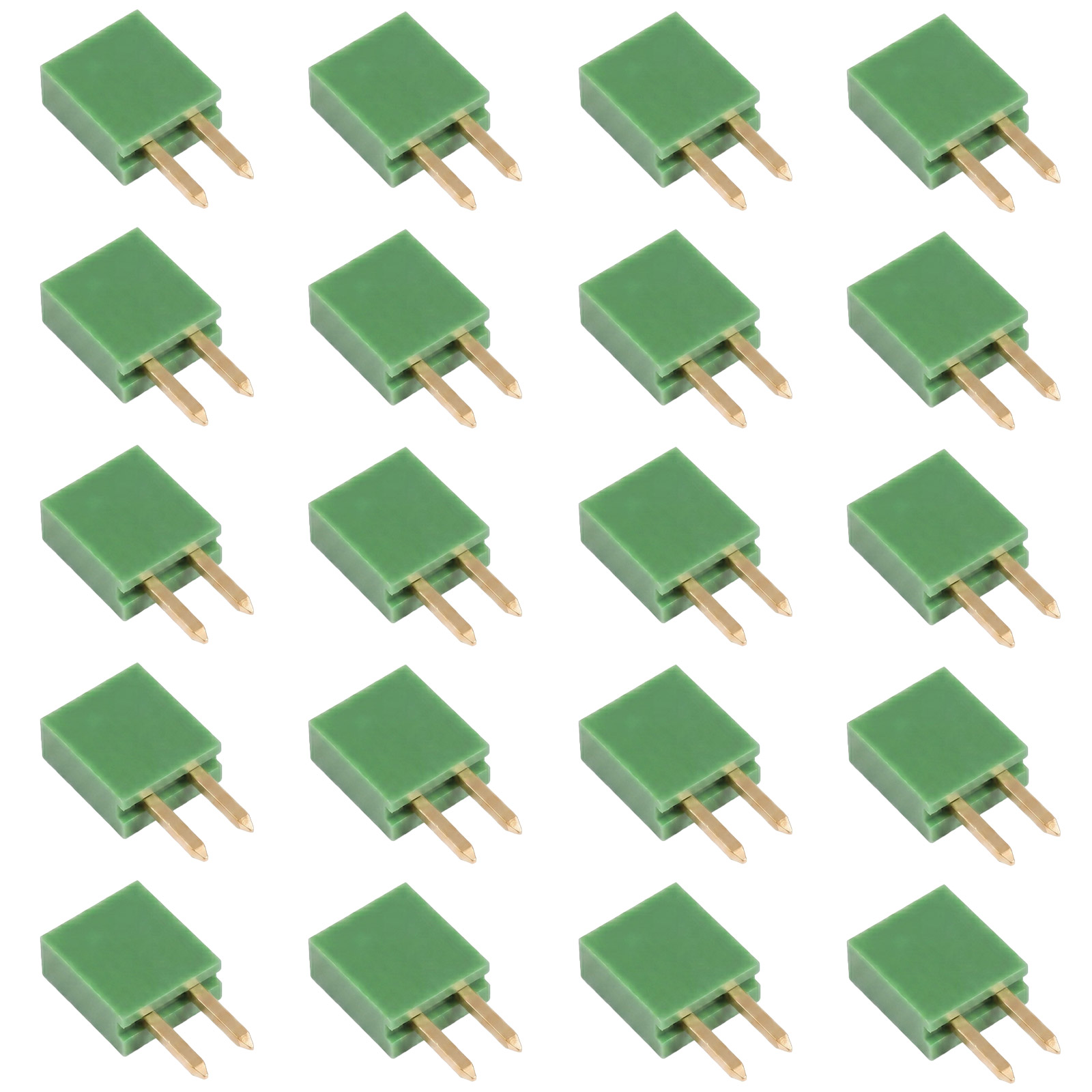 20x barrette femelle 2 broches 2,54 mm