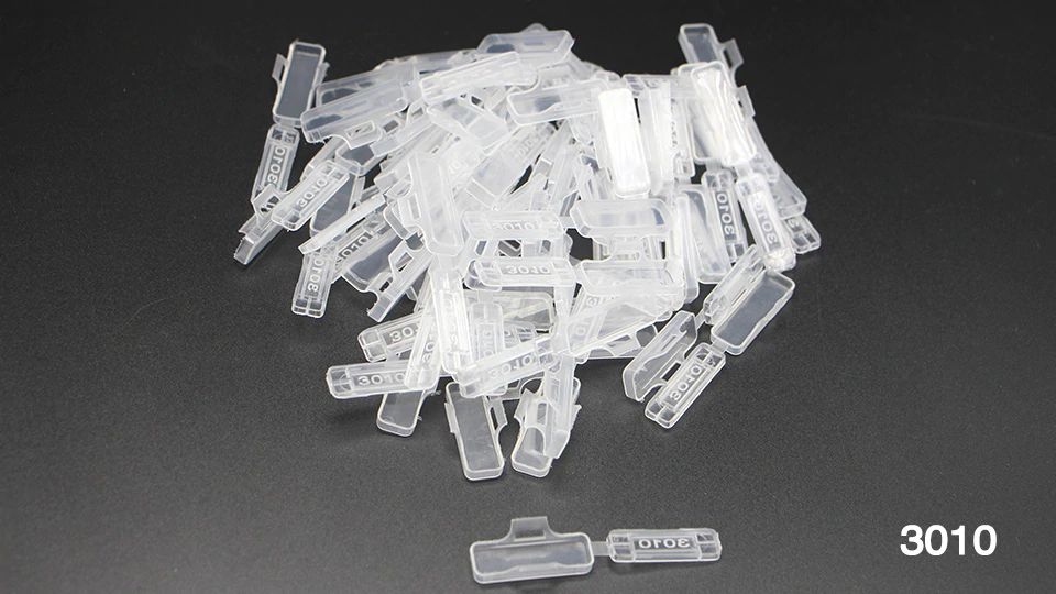 100 marqueurs de câbles transparents 30x10 mm