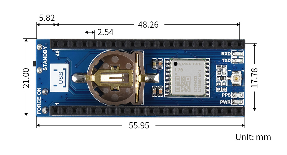 Module Waveshare L76B GNSS avec antenne GPS pour Raspberry Pi Pico – Image 8