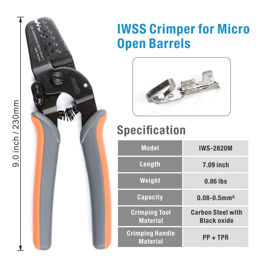 Pince à sertir IWISS 2820M 28-20 AWG – Image 4