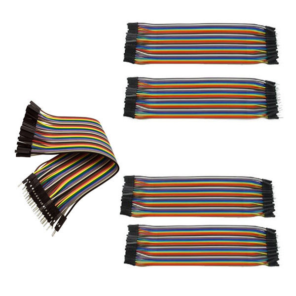 5x câbles Dupont 40 broches femelle-mâle 20 cm