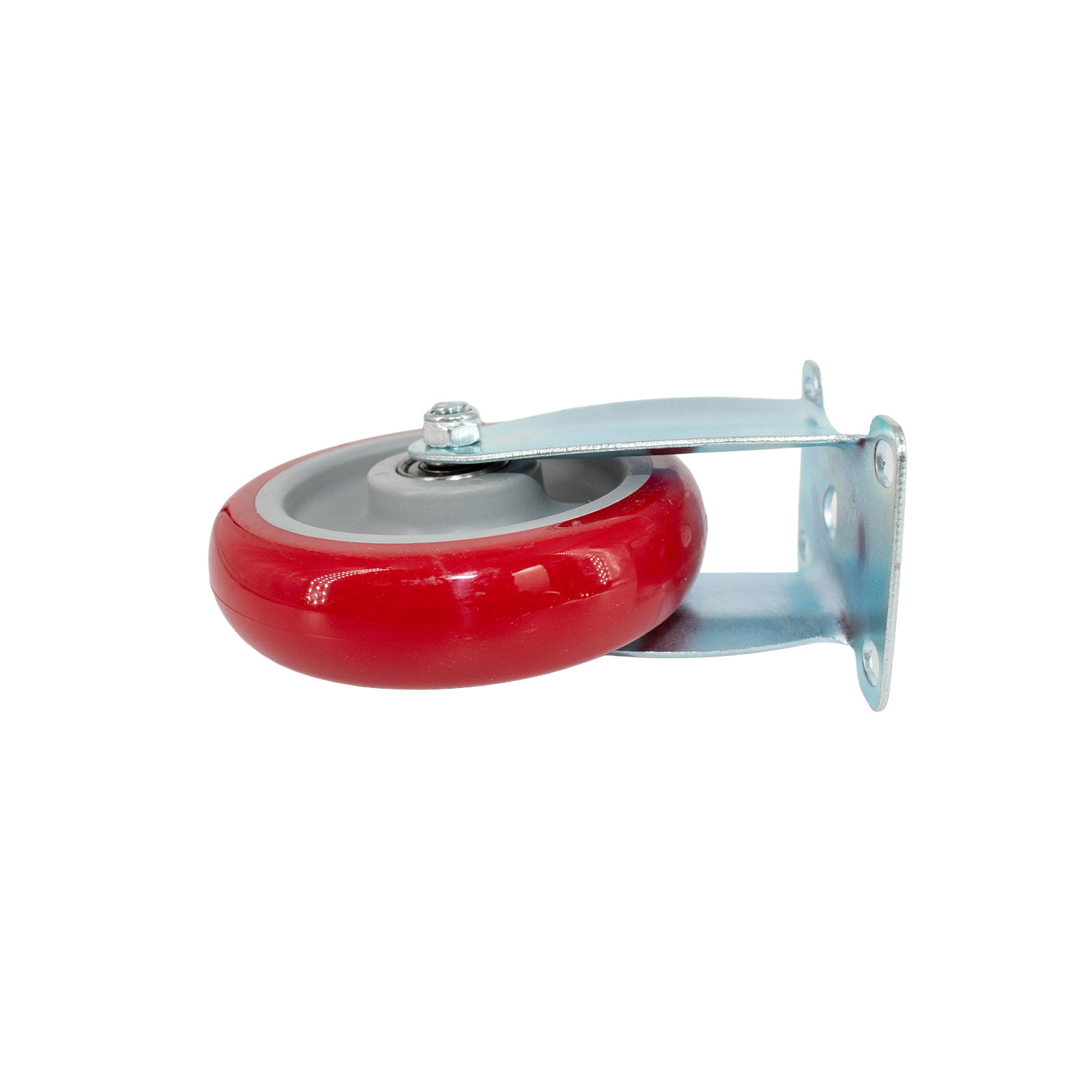 Roulette fixe 100 mm rouge – Roue de transport jusqu'à 110 kg de charge