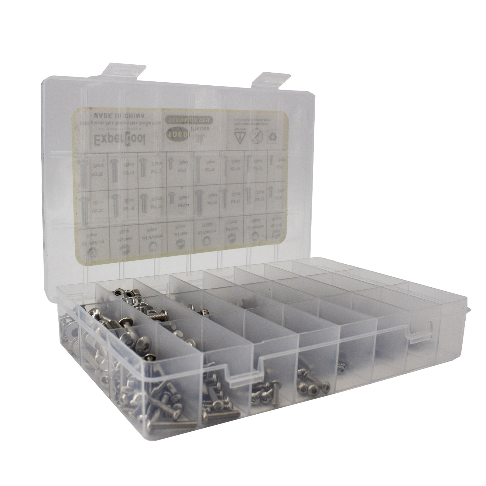 Assortiment de vis à tête lentille hexagonale 1080 pièces