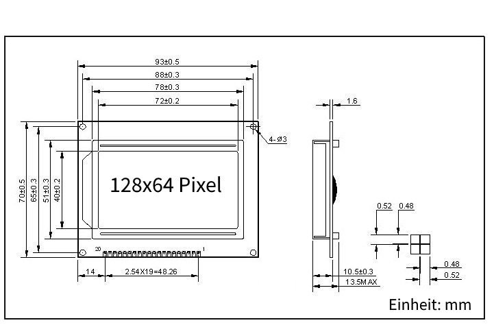 Module d'affichage LCD12864 128x64 graphique complet avec rétroéclairage bleu – Image 2
