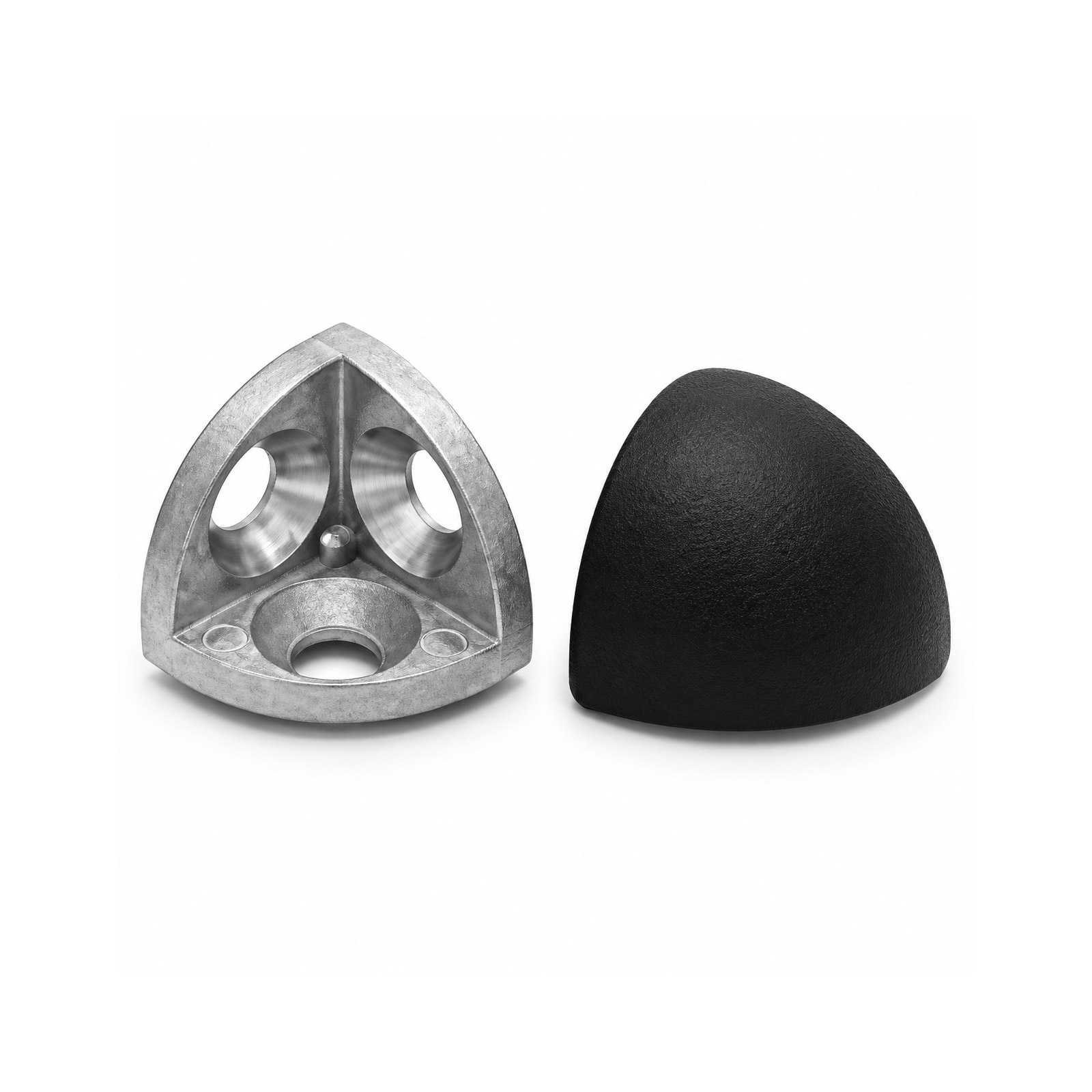 Connecteur d'angle avec couvercle pour profilés aluminium 3030