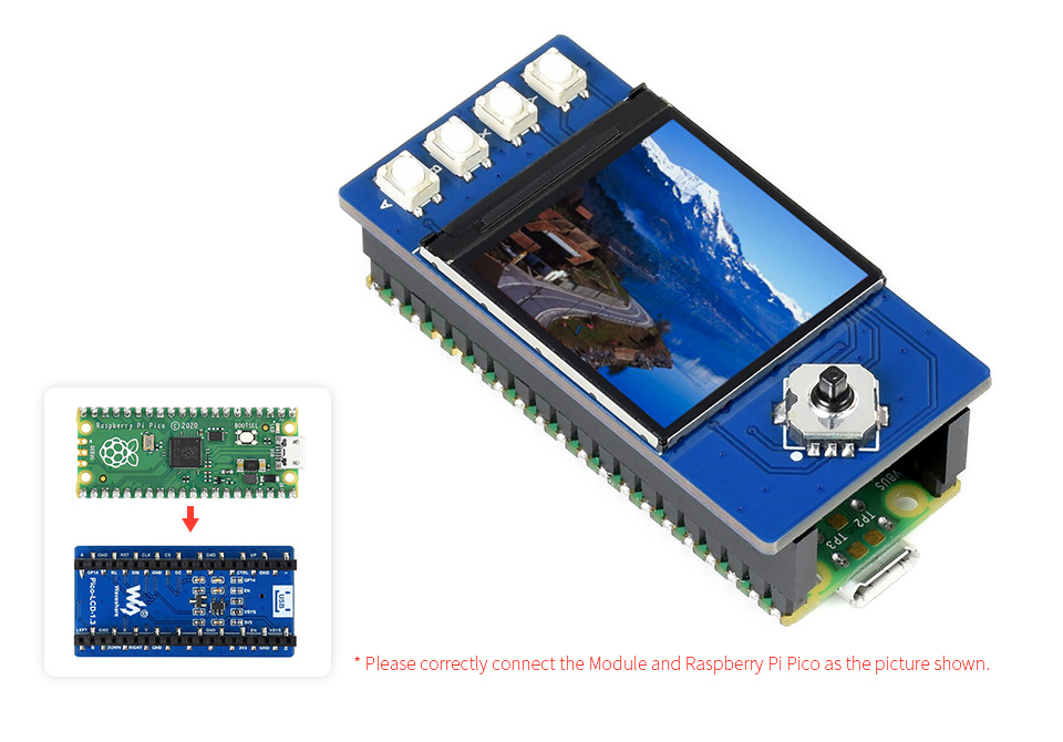 Waveshare 1.3" module d'affichage LCD pour Raspberry Pi Pico – Image 7