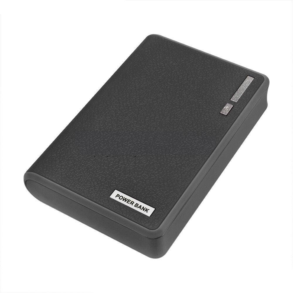Boîtier de power bank 12 000 mAh noir pour 4x batteries lithium 18650