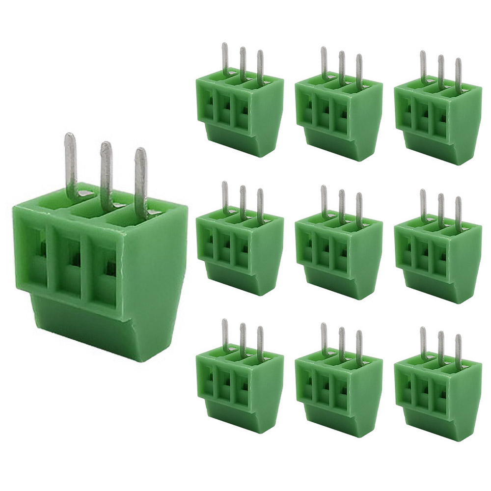 10x Bornes à vis 3 broches 2,54 mm 150V 6A pour câbles 26-18 AWG