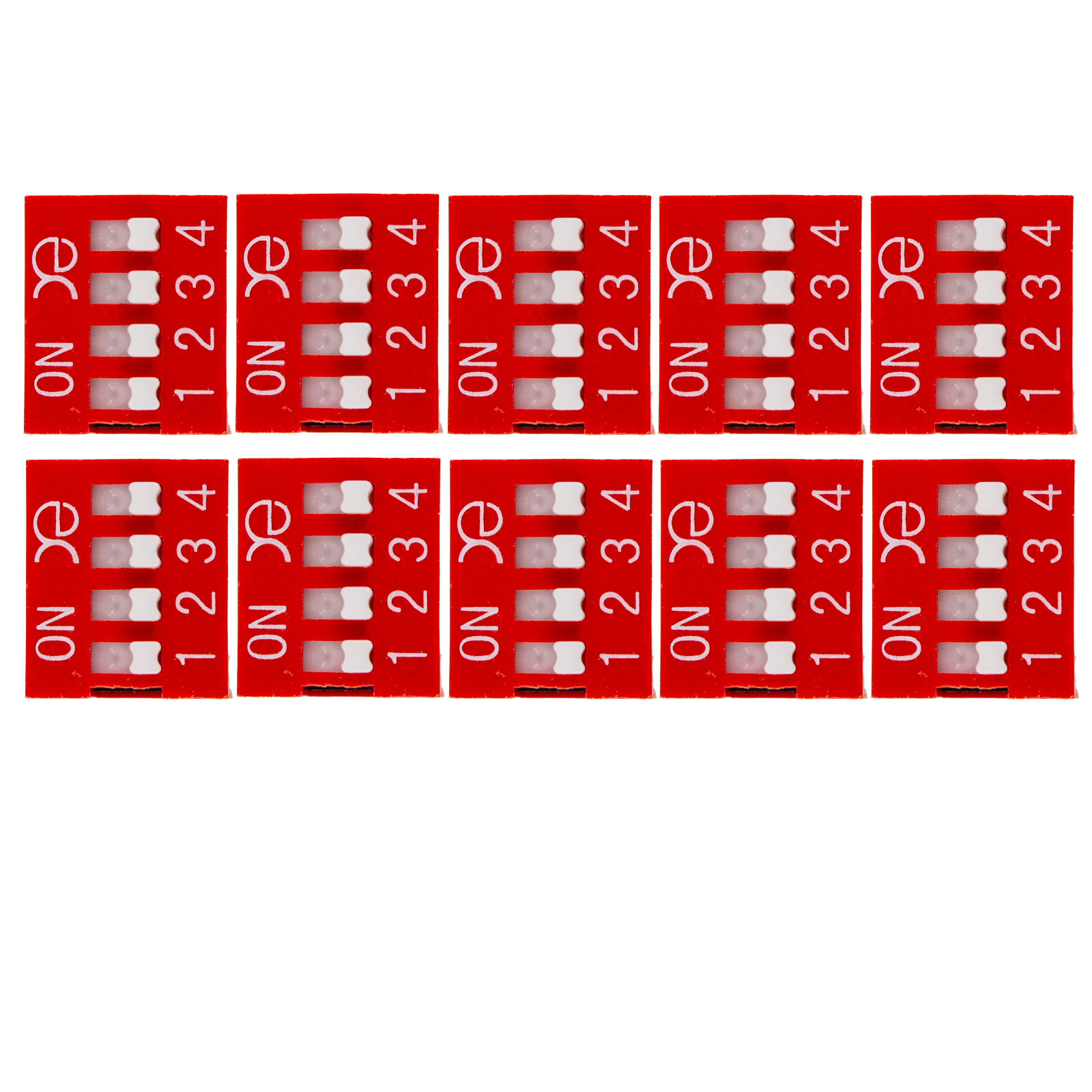 10x interrupteur DIP 4 pôles interrupteur codeur interrupteur à glissière