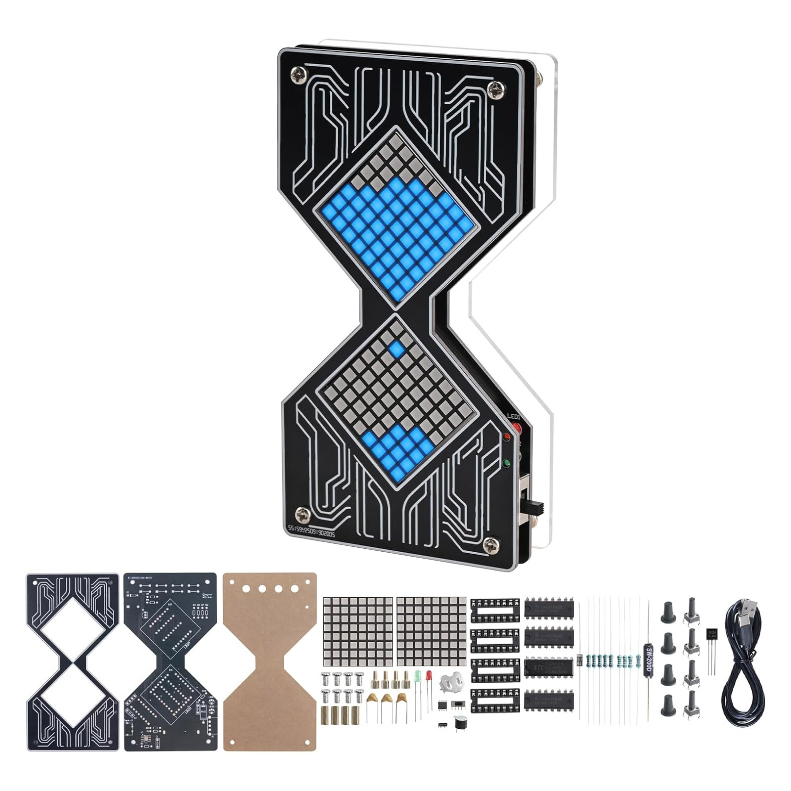 Kit de sablier LED avec compte à rebours et alarme sonore – Image 2