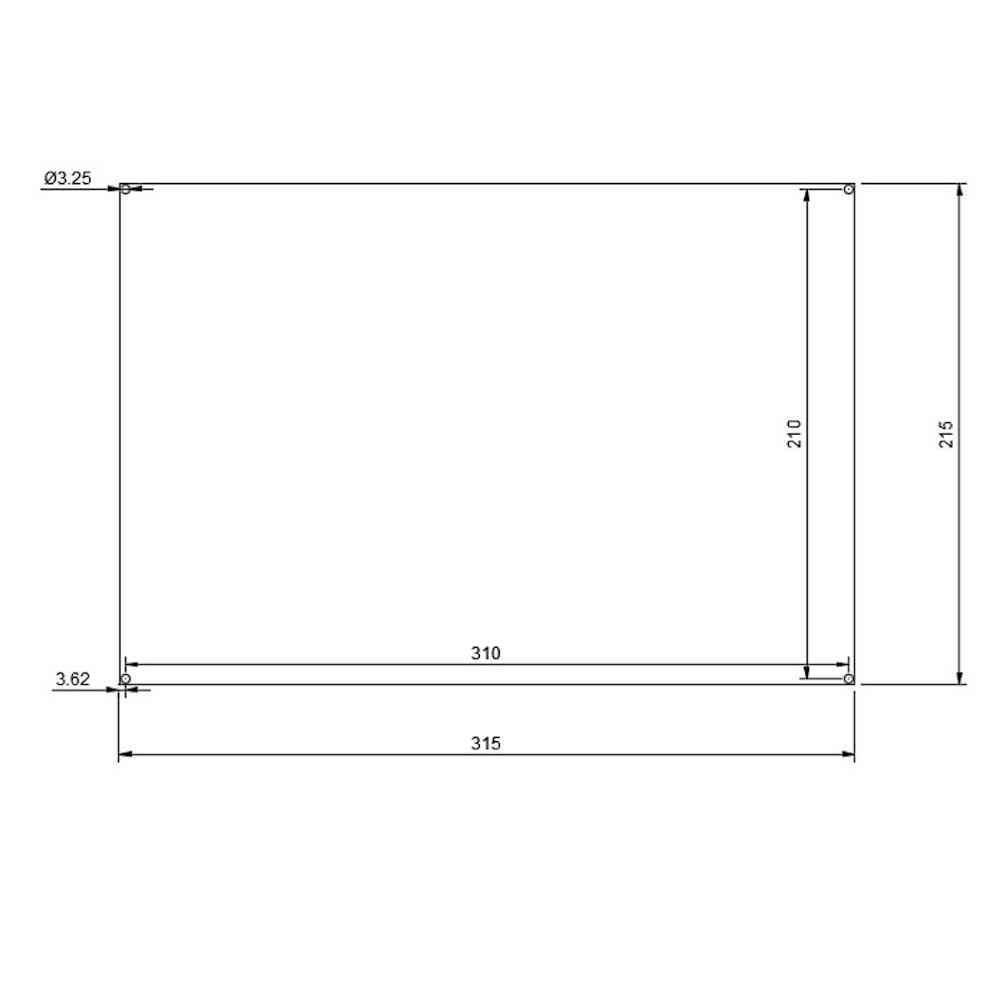 MK2A carte PCB lit chauffant 300x200 mm (noir) – Image 2