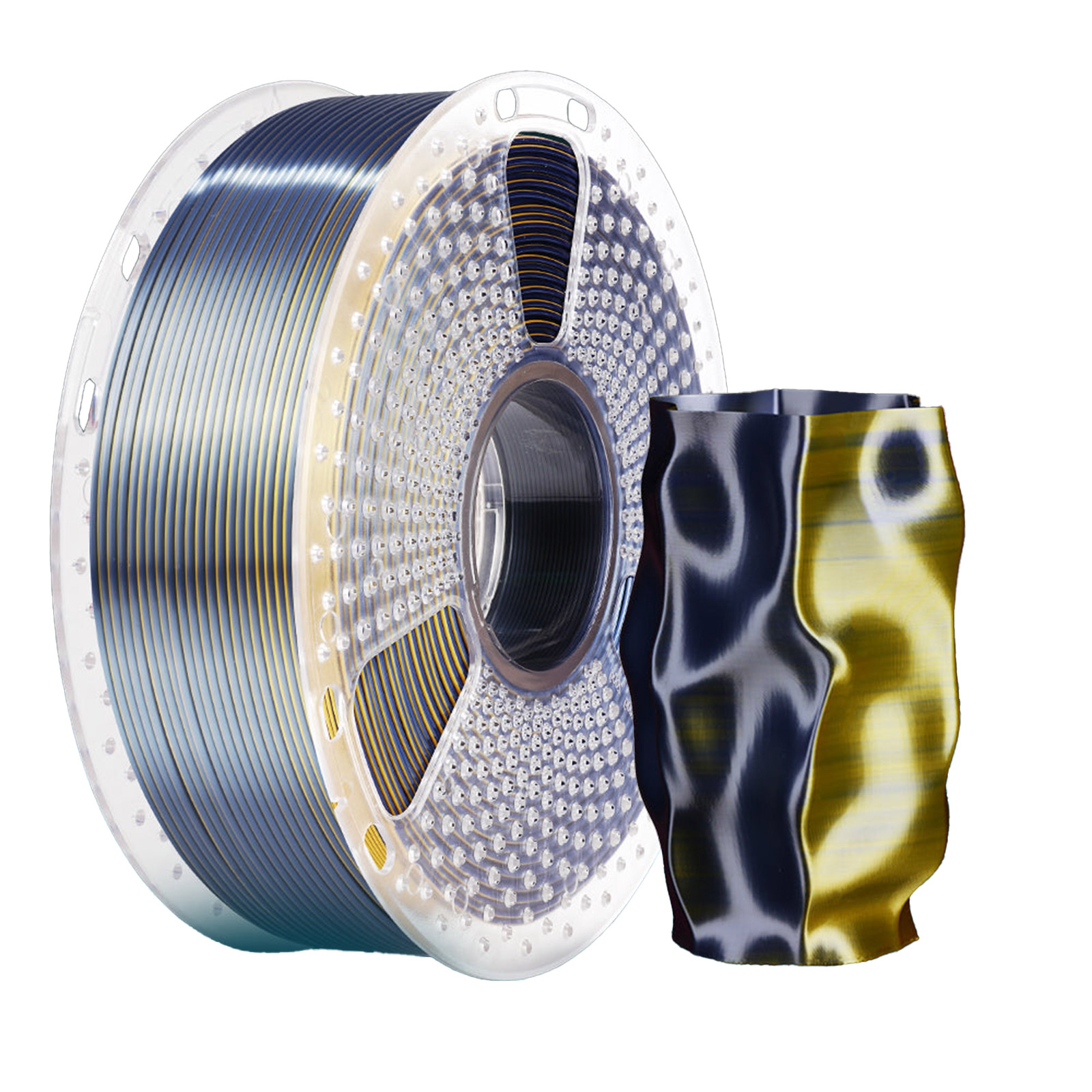 Filament yourDroid DualColor Biosilk PLA+ Noir/Or 1,75 mm 1 kg – Image 2