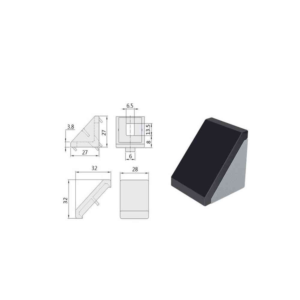 Équerre avec couvercle rainure 8 pour profilés aluminium 3030 – Image 2