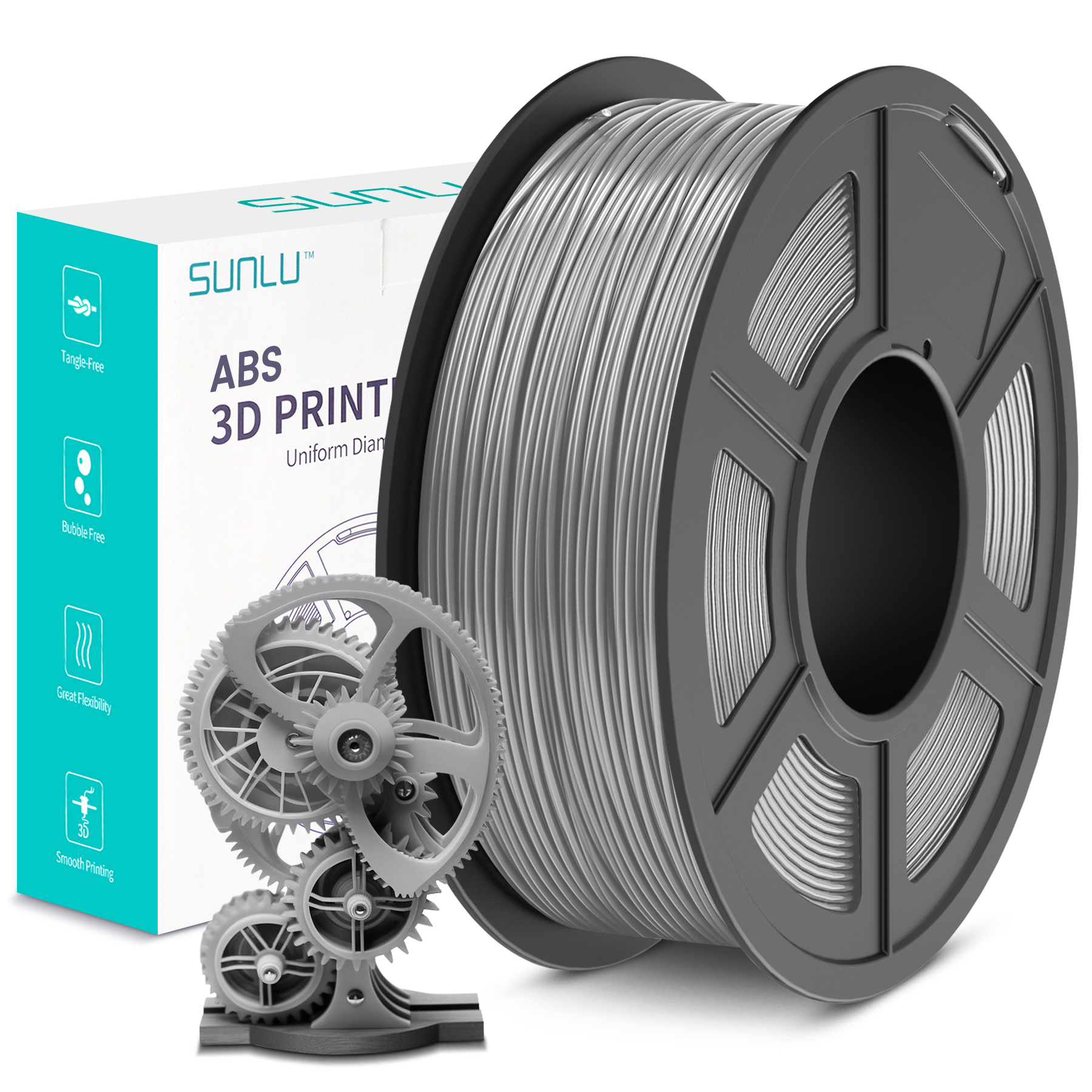 Filament ABS Sunlu gris 1,75 mm 1 kg