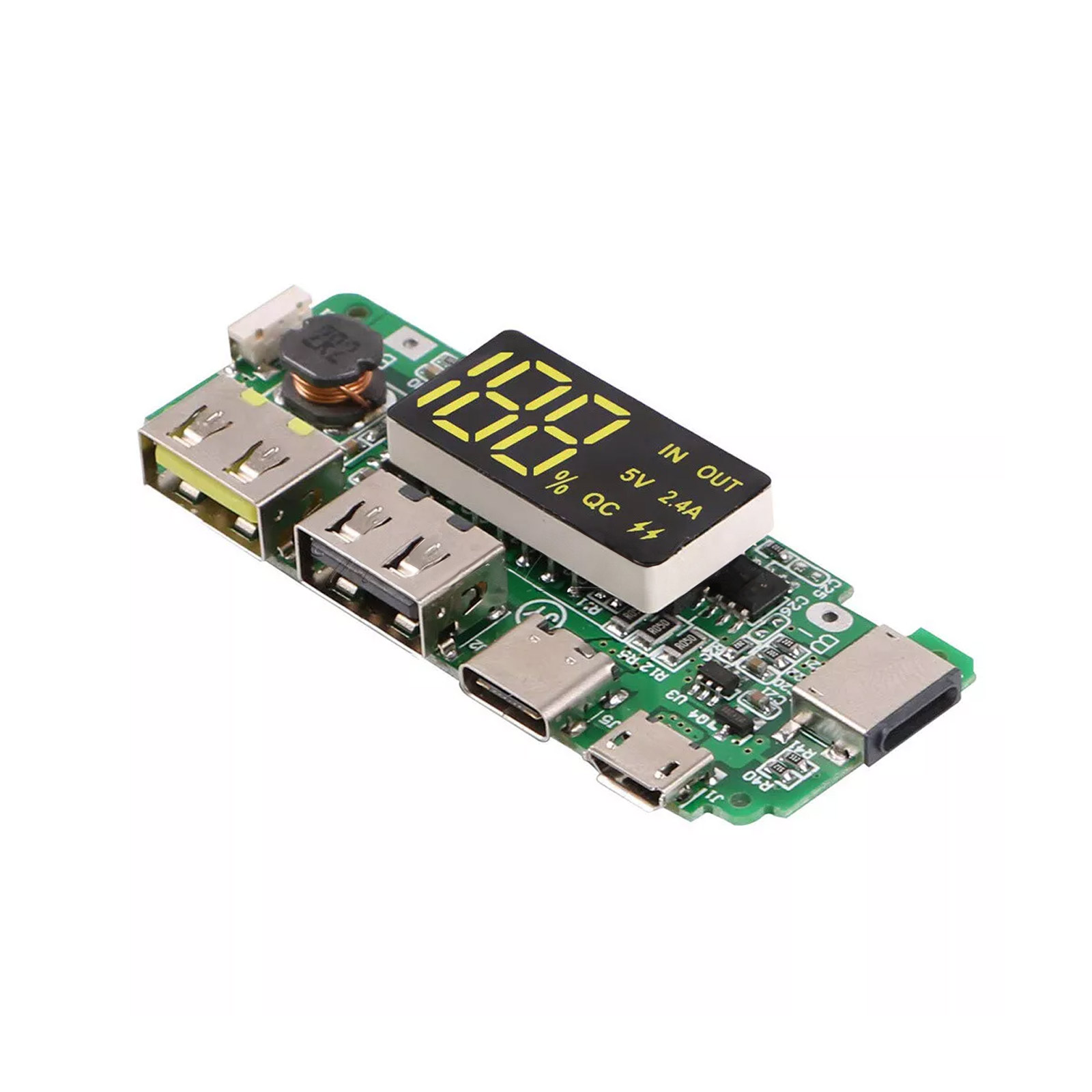 Module chargeur de batterie Lithium 18650 Dual USB avec convertisseur Step-Up Buck 5V – Image 2