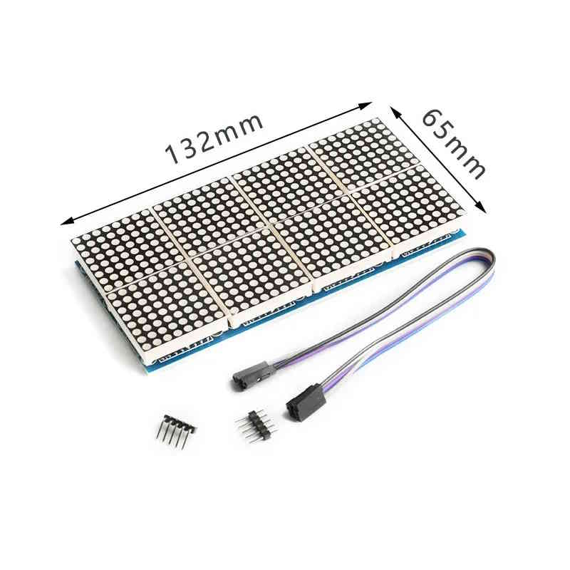 Module matrice LED 2x4 Max7219 rouge – Image 2