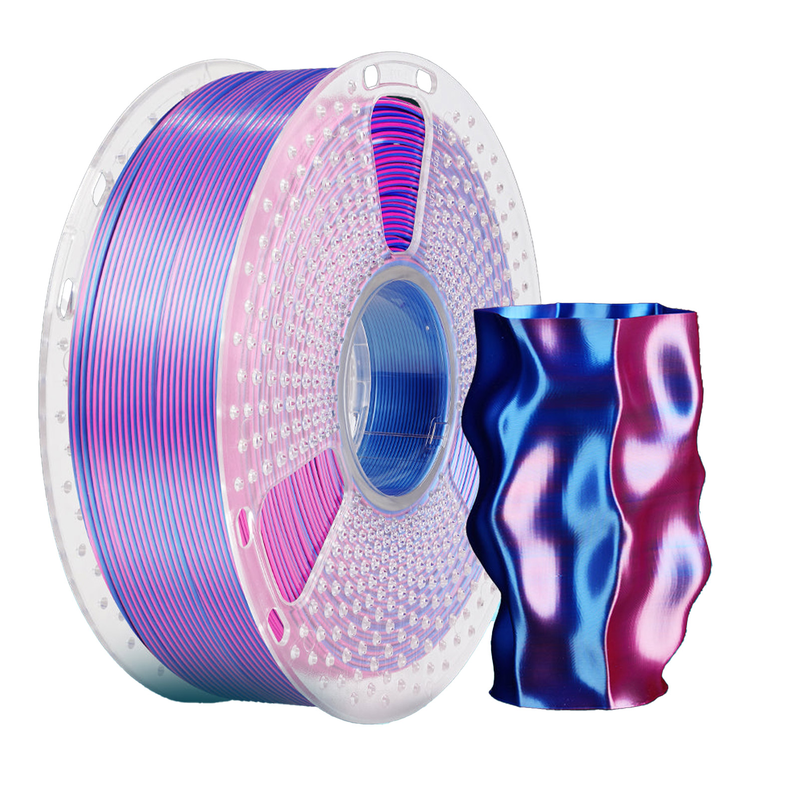 yourDroid DualColor Biosilk PLA+ Filament Rouge/Bleu 1.75mm 1kg – Image 2