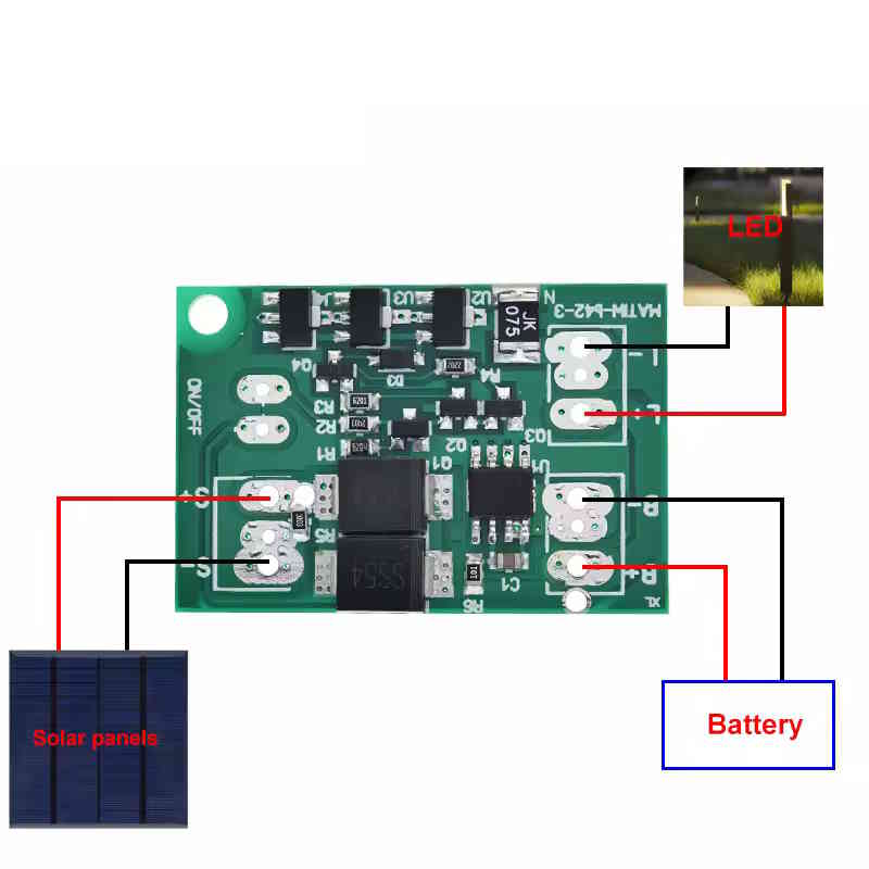 Module de charge solaire 1000mA 3,7V pour éclairage LED – Image 3