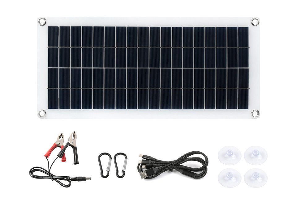 Panneau solaire semi-flexible Waveshare, 18V 10W avec sorties USB 5V – Image 5