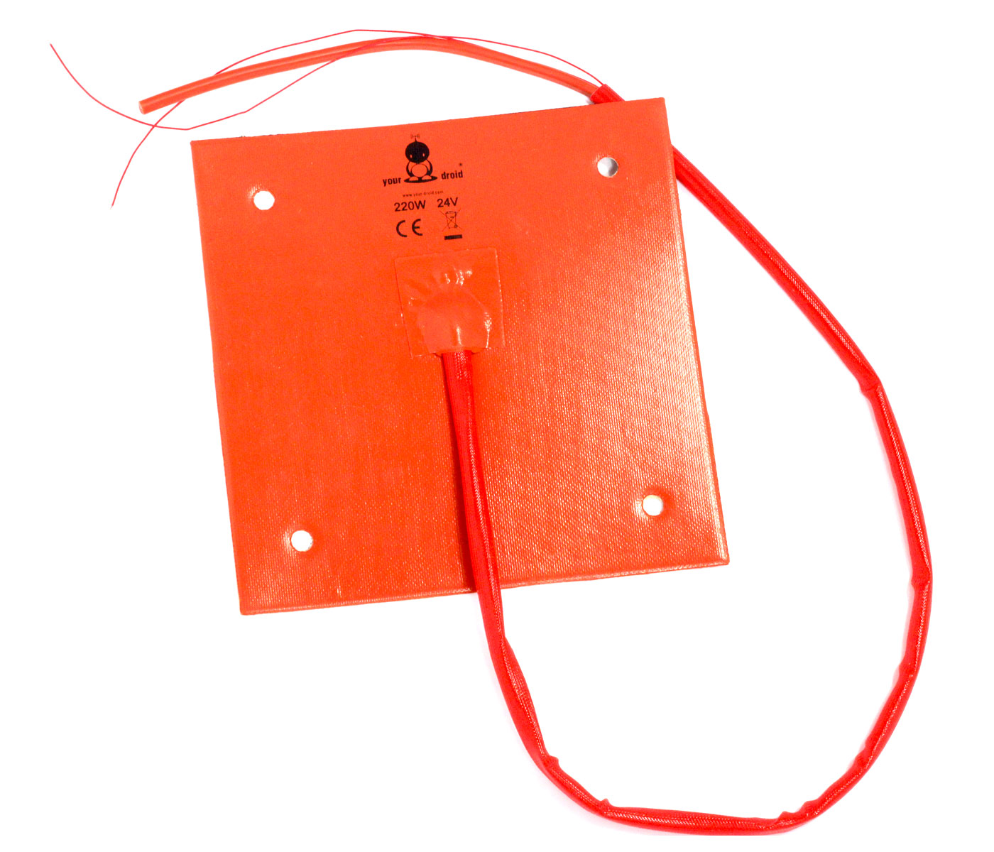 yourDroid tapis chauffant / plateau chauffant 24V 220W 235x235 mm pour Ender-3 – Image 2
