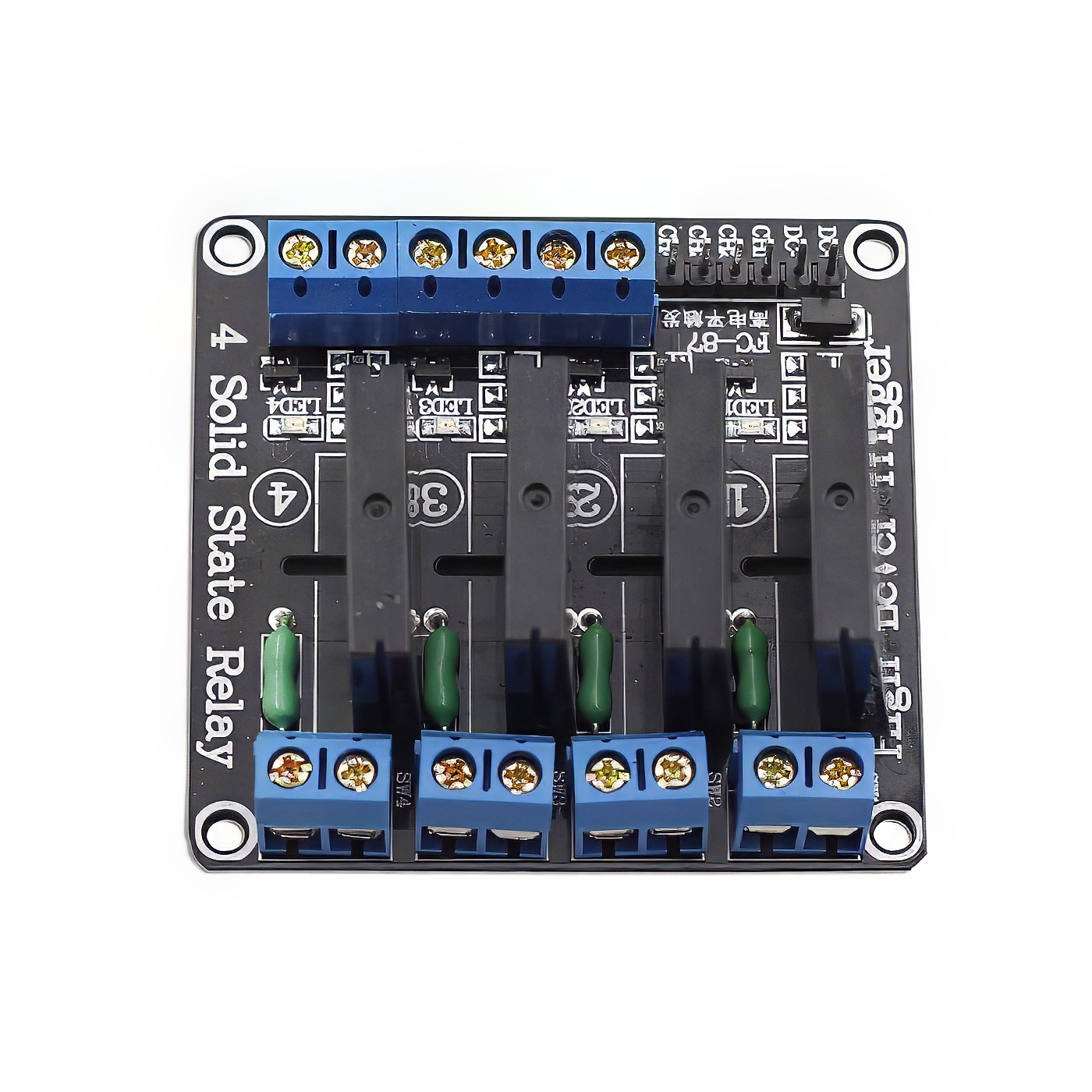 Module relais à semi-conducteurs 4 canaux 5V/230VAC déclenchement bas niveau