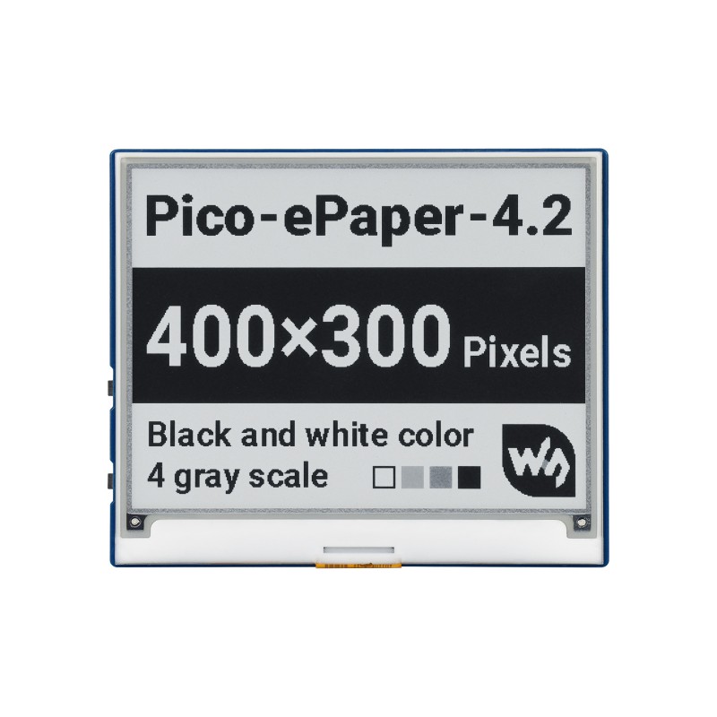 Module d'affichage E-Paper Waveshare 4,2" pour Raspberry Pi Pico, 400×300
