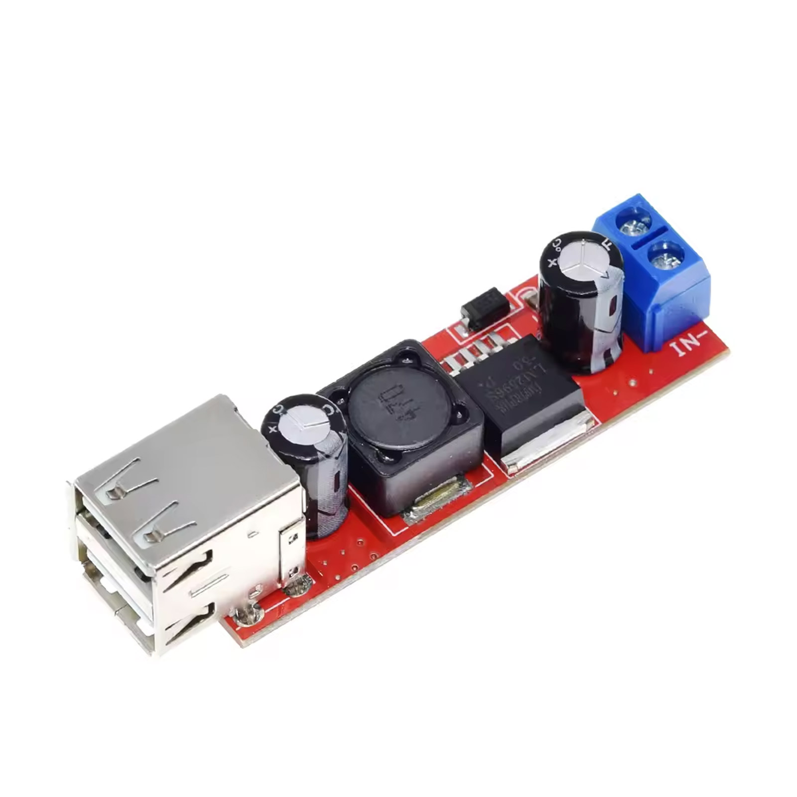 Régulateur abaisseur LM2596 DC-DC 6–40 V vers 5 V – 3 A avec double USB – Image 2