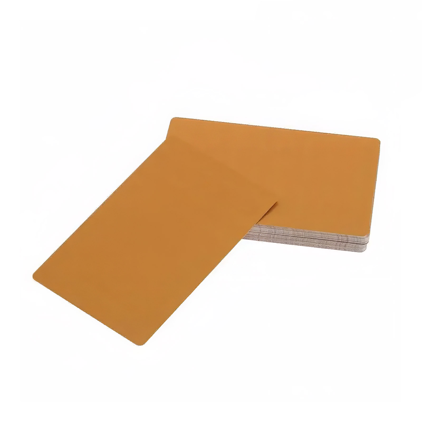 50x cartes de visite métalliques jaunes vierges – Image 2